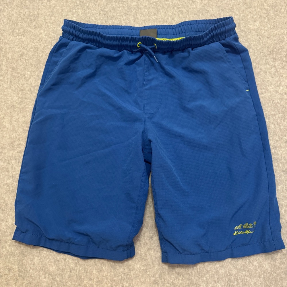 Eddie Bauer Kids Blue Ripstop Mesh Lined Active Swim Hiking Shorts Size L 14/16